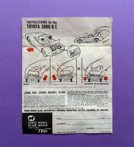 Corgi james bond - james, toyota