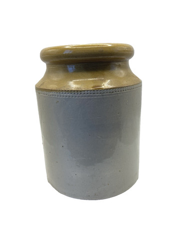 Vintage stoneware crock - stoneware, jar