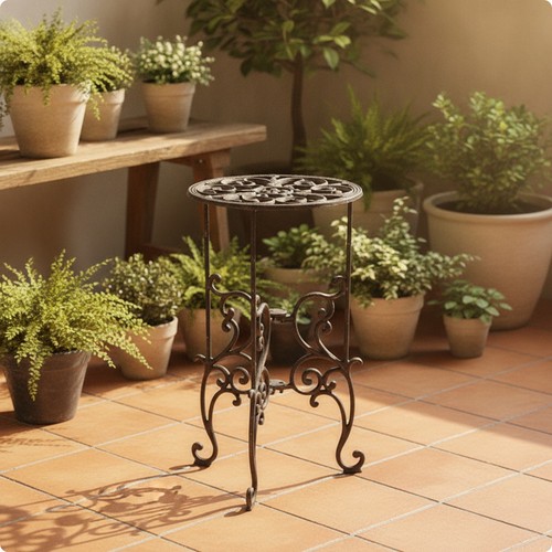 Wrought iron plant - plant, stand