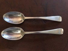 Pair Of Exeter Silver Teaspoons 1839 William Rawlings Sobey