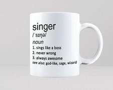 Singer Mug Coffee Tea Cup Singing Music Band Vocalist Song Funny Gift Idea Hobby