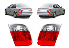 FOR BMW 3 E46 SALOON 01 - 05 REAR TAIL LIGHT LAMPS INNER PART PAIR