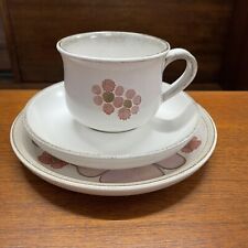 Denby Vintage Pink “ GYPSY” Floral Pattern Cup/saucer/side Plate Trio