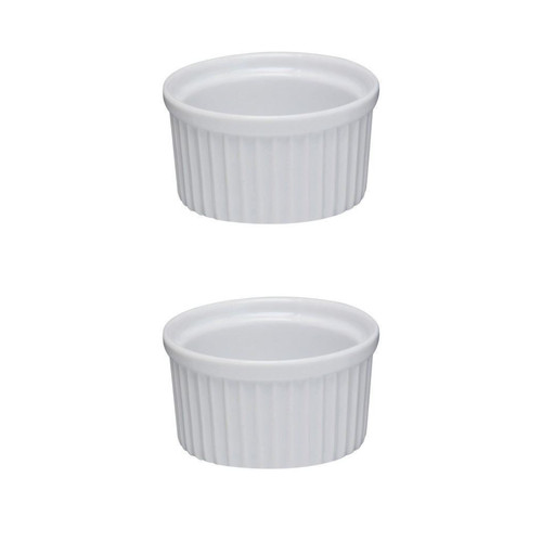 White ceramic ramekin - white, 9cm