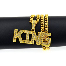 Gold KING Chain Necklace Punk