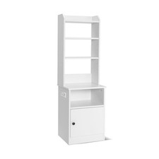 COSTWAY 6-Tier Nightstand Bedside Tables Tall Night Stands w/5 Open Shelf