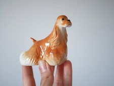 Vintage Lomonosov Porcelain, Red American Cocker Spaniel Figurine, Hand Painted