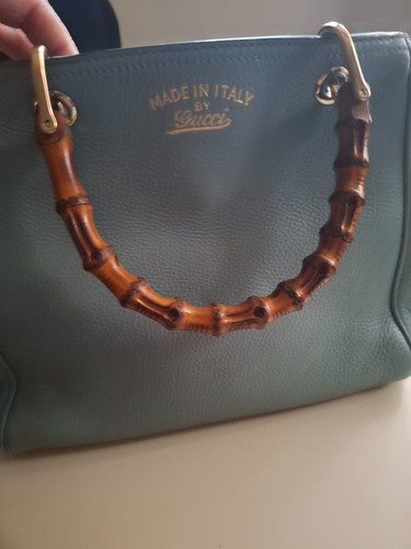 Gucci baby blue bamboo top