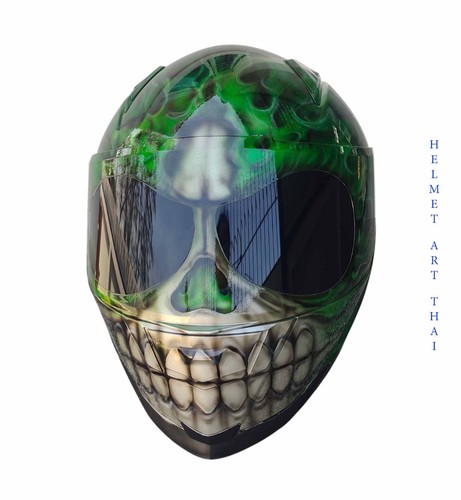 Green custom motorcycle - green,
