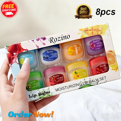 8pc lip balm set fruit - set, 6