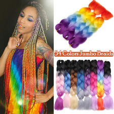 24" Real Thick Rainbow Braiding hair Straight Handmade Jumbo Hair Weaving Hair