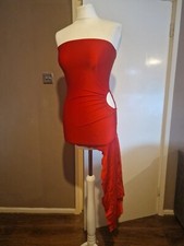 Bandeau red strapless lycra