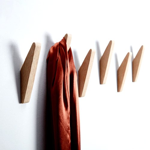 Pack wood wall hooks oak - pack,