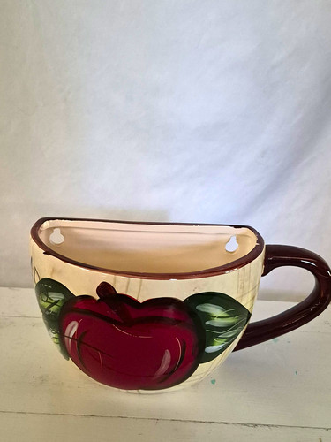 Vintage apple tea cup wall - vintage,