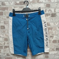 Burberry Sport Swim Trunks Mens Small Blue Beach Board Shorts