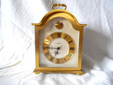 SWIZA CLOCK TEMPUS FUGIT SWISS MADE QUARTZ BRASS VINTAGE GWO 8" 20CM TALL