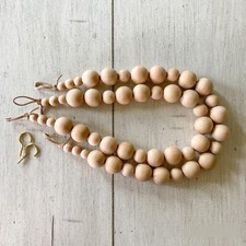2 Pcs Wooden Beads Curtain Tie
