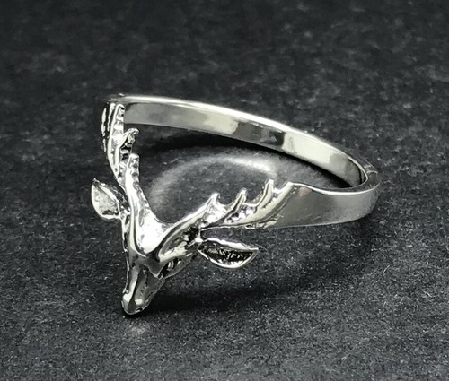 Stag deer ring solid sterling - stag,