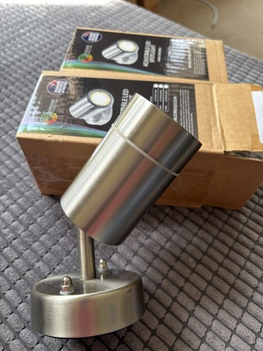 Pair brushed chrome led - pair,