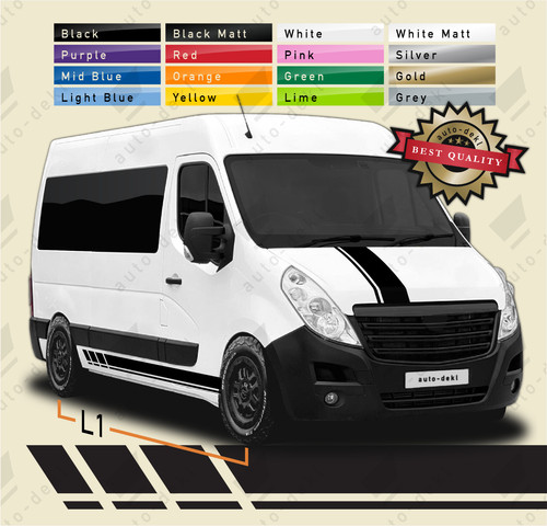 Side stripes bonnet stickers - bonnet,