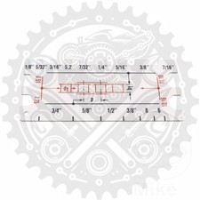 UK CHAIN SIZE GAUGE 1pc Fit Suzuki GZ 250 Marauder 1999-2008