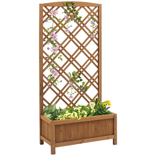 Outsunny wooden planter - outsunny,
