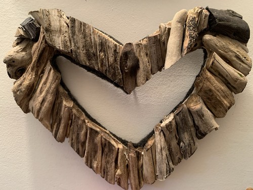 Rustic driftwood wall - driftwood, hanging