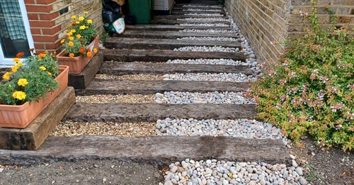 Treated oak railway sleepers - treated,