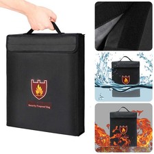 Fireproof Bag Safe Waterproof Money File Box Holder Pouch For Important Document