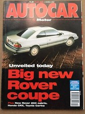 Autocar Magazine - 4 March 1992 - Rover 200 Cabrio Honda CRX Toyota Carina