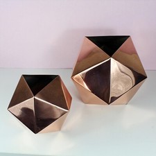 G Decor Rose Gold Cube Vase