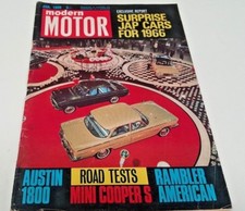 Jan 1966 MODERN MOTOR Magazine MINI COOPER S Rambler Austin 1800 TVR Honda S600