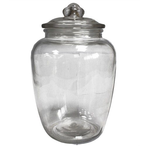Glass candy jar with - glass,