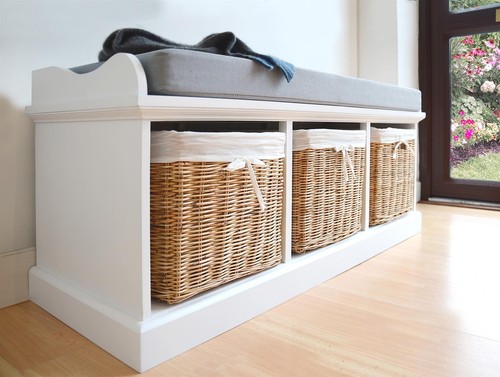 Tetbury storage bench - tetbury, hallway