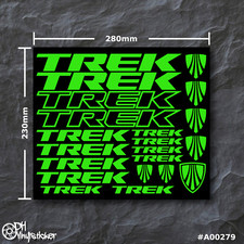 Trek Sticker Set Neon Green | Sticker Set Set Bicycle eBike BMX MTB eMTB Frame
