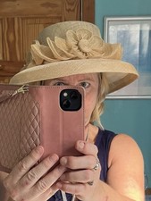 Wedding hat Ladies Day Races BHS natural fibre flower detail