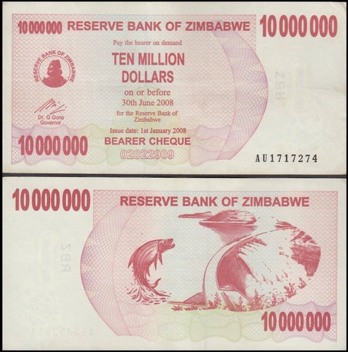Zimbabwe million dollars - million,
