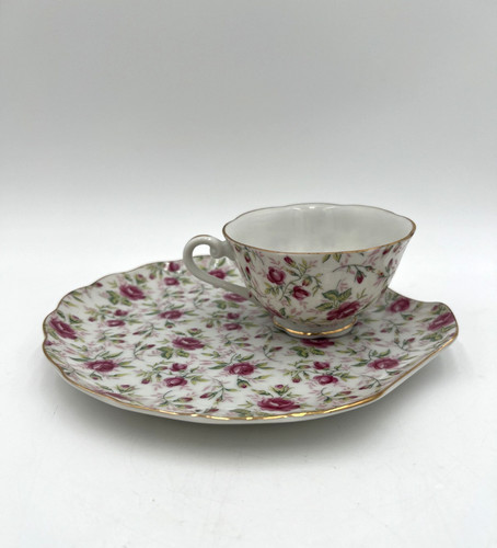 Vintage lefton china 637 - china, pink