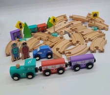 Vintage Hamleys Wooden Toy Train Set
