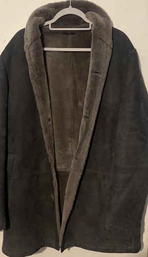 Leather corneliani coat - coat, men's