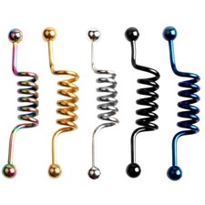 New Titanium Plated Spiral Coil Spring Industrial Scaffold Bar Barbell