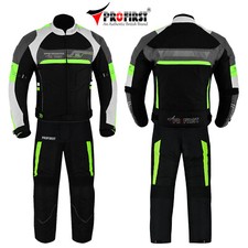Mens Motorcycle Waterproof Suit Motorbike Bike Trousers and Jacket Armoured CE