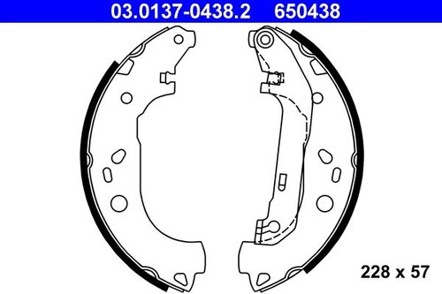 Brake shoe set for - brake, ford