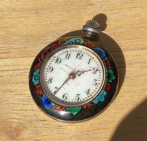 Antique enamel fob watch for - antique,
