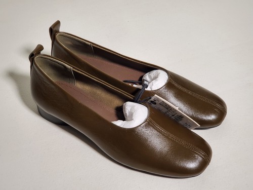 Zara brown leather slip - zara,