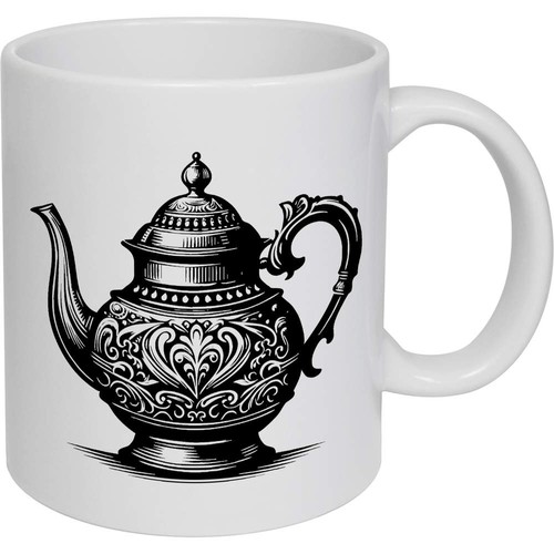 Fancy teapot ceramic mug - mug,