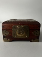 CARVED WOODEN JEWELRY BOX