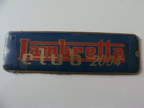 Lambretta club plate 2004