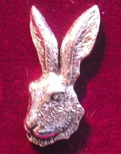 Pewter Hares Head Long Ears