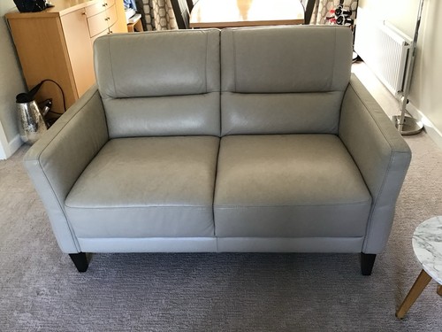 Cream leather seater and 1 - seater,